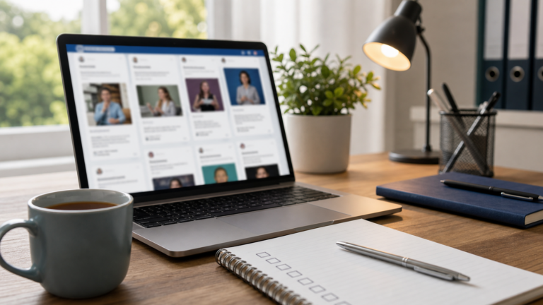 Laptop and checklist representing UK prescription weight-loss medicine advertising rules